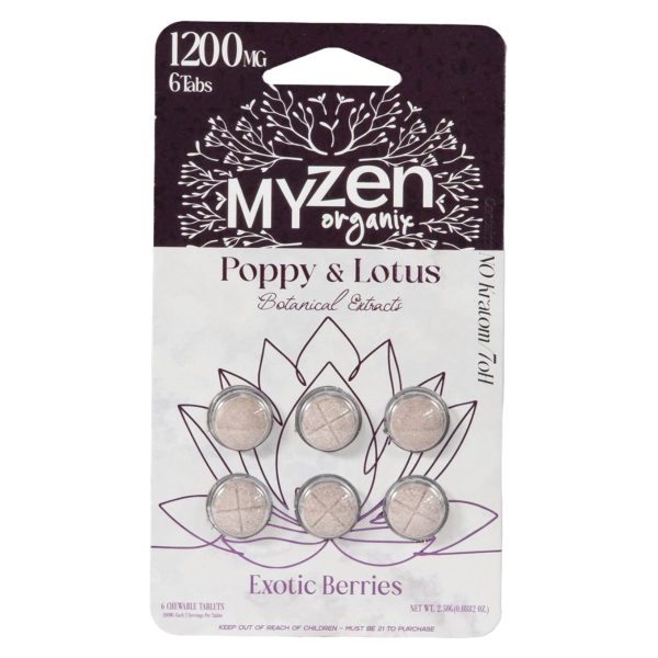 MyZen Organix Poppy & Lotus 6pk - Exotic Berries