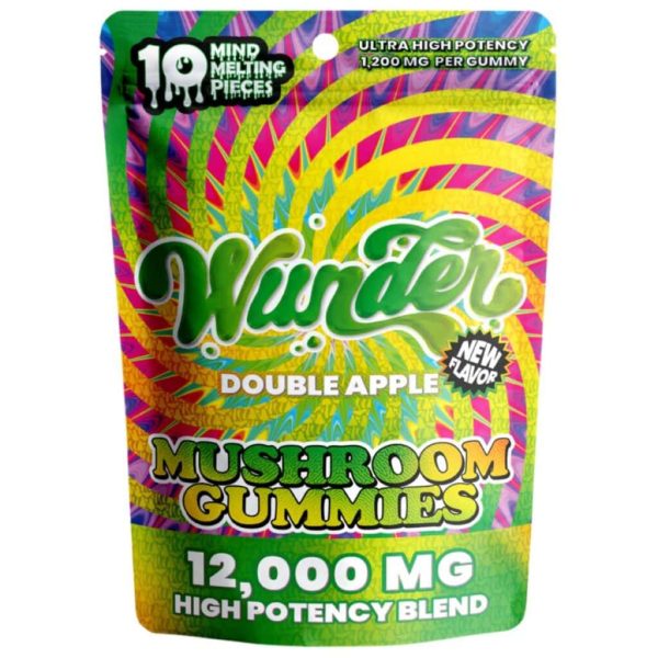 Wunder High Potency Mushroom Gummies 10ct - Double Apple Wunder High Potency Mushroom Gummies 10ct - Double Apple