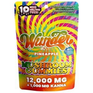 Wunder High Potency Mushroom Gummies 10ct - Pineapple Kanna