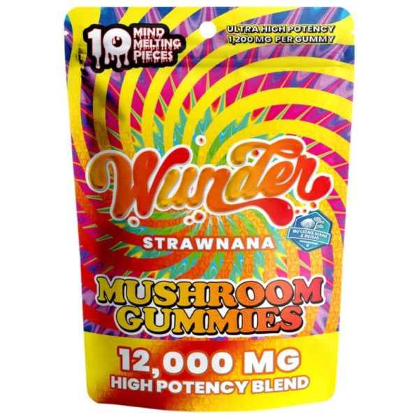 Wunder High Potency Mushroom Gummies 10ct - Strawnana Wunder High Potency Mushroom Gummies 10ct - Strawnana
