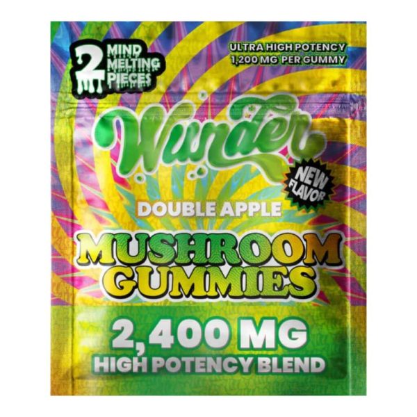 Wunder High Potency Mushroom Gummies 2ct - Double Apple Wunder High Potency Mushroom Gummies 2ct - Double Apple