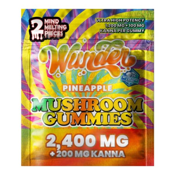 Wunder High Potency Mushroom Gummies 2ct - Pineapple Kanna Wunder High Potency Mushroom Gummies 2ct - Pineapple Kanna