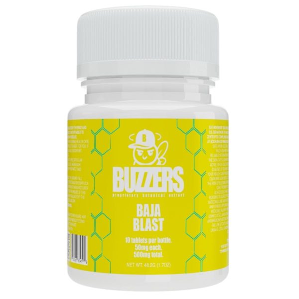 Buzzers Bottles Proprietary Botanical Extracts 500mg 10ct - Baja Blast Buzzers Bottles Proprietary Botanical Extracts 500mg 10ct - Baja Blast