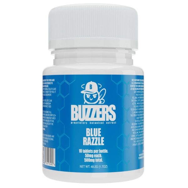 Buzzers Bottles Proprietary Botanical Extracts 500mg 10ct - Blue Razzle Buzzers Bottles Proprietary Botanical Extracts 500mg 10ct - Blue Razzle