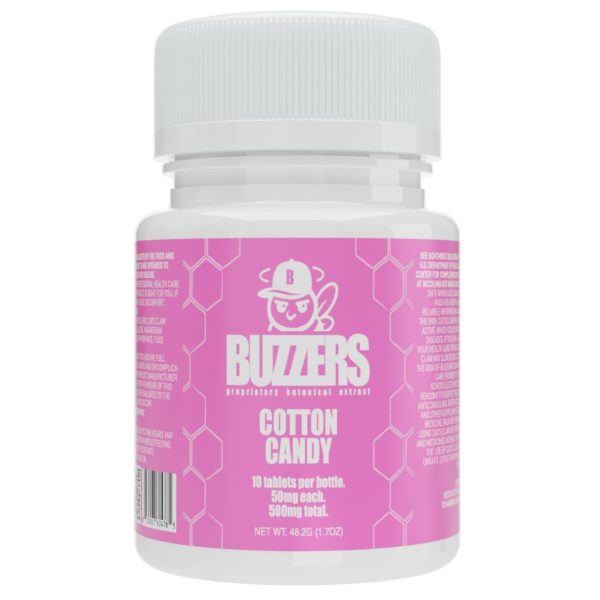 Buzzers Bottles Proprietary Botanical Extracts 500mg 10ct - Cotton Candy Buzzers Bottles Proprietary Botanical Extracts 500mg 10ct - Cotton Candy
