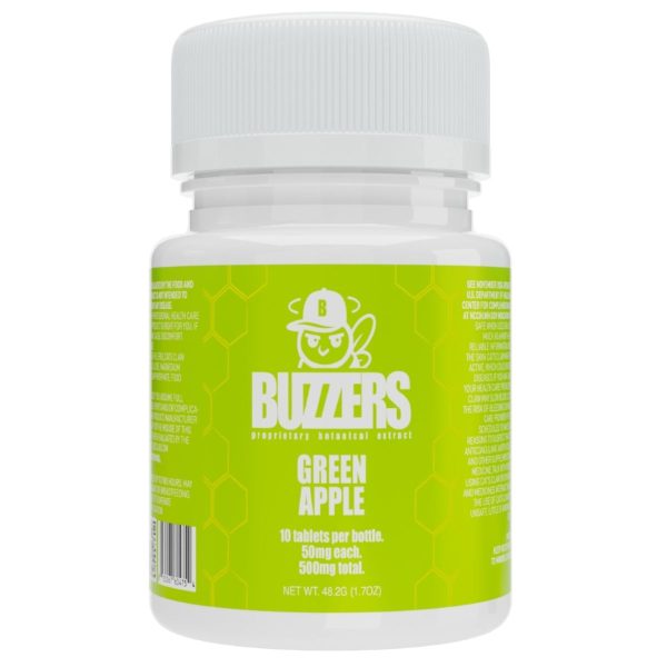 Buzzers Bottles Proprietary Botanical Extracts 500mg 10ct - Green Apple Buzzers Bottles Proprietary Botanical Extracts 500mg 10ct - Green Apple