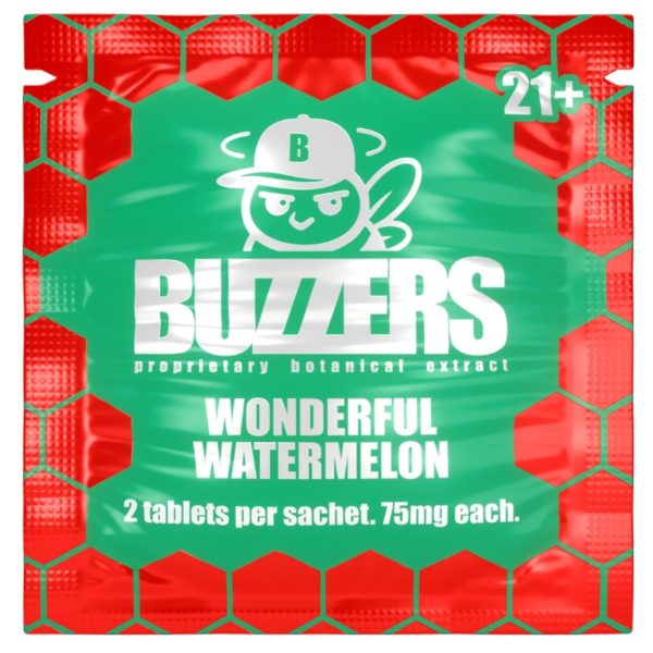 Buzzers Proprietary Botanical Extracts 150mg 2ct - Wonderful Watermelon Buzzers Proprietary Botanical Extracts 150mg 2ct - Wonderful Watermelon