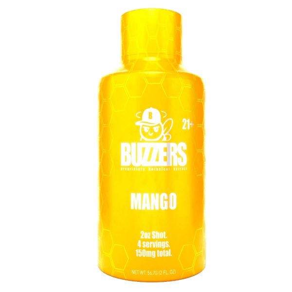 Buzzers Shots! Proprietary Botanical Extracts 150mg 2 fl oz - Mango