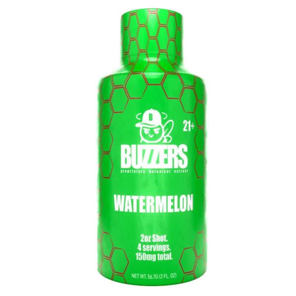 Buzzers Shots! Proprietary Botanical Extracts 150mg 2 fl oz - Watermelon