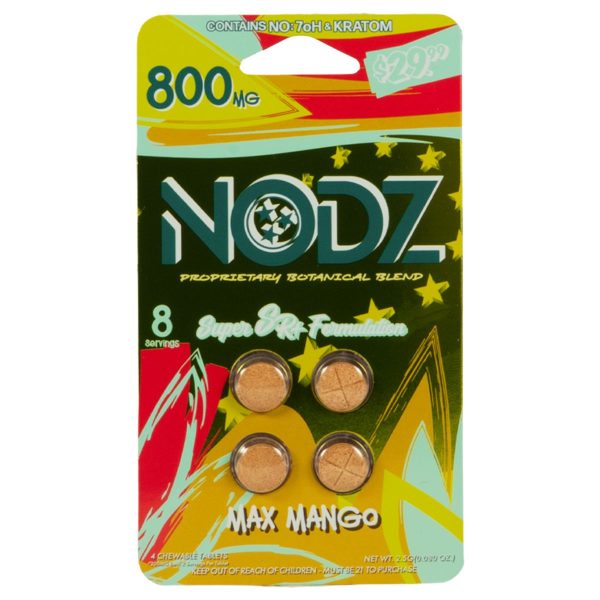 Nodz 800mg Botanical Blend Tablets 4pk - Max Mango Nodz 800mg Botanical Blend Tablets 4pk - Max Mango