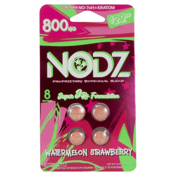 Nodz 800mg Botanical Blend Tablets 4pk - Watermelon Strawberry Nodz 800mg Botanical Blend Tablets 4pk - Watermelon Strawberry