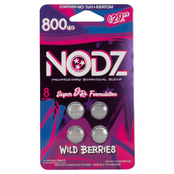 Nodz 800mg Botanical Blend Tablets 4pk - Wild Berries Nodz 800mg Botanical Blend Tablets 4pk - Wild Berries