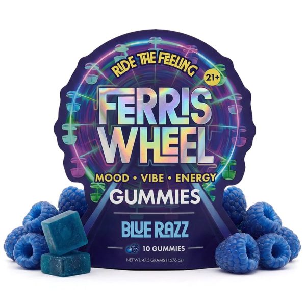 Ferris Wheel Kanna Mood Gummies 10pc - Blue Razz Ferris Wheel Kanna Mood Gummies 10pc - Blue Razz