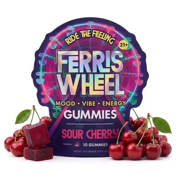 Ferris Wheel Kanna Mood Gummies 10pc - Sour Cherry Ferris Wheel Kanna Mood Gummies 10pc - Sour Cherry
