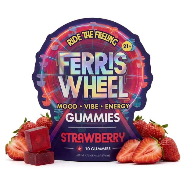 Ferris Wheel Kanna Mood Gummies 10pc - Strawberry Ferris Wheel Kanna Mood Gummies 10pc - Strawberry