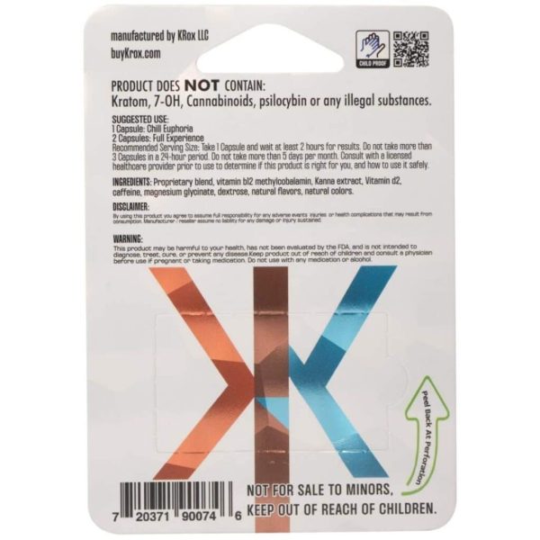 KRoX Boutique Euphoric Capsules 4ct Back side image KRoX Boutique Euphoric Capsules 4ct Back side image