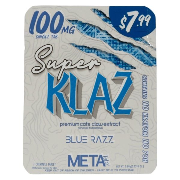 Meta Tabz Super KLAZ 1pk 100mg Tablet - Blue Razz Meta Tabz Super KLAZ 1pk 100mg Tablet - Blue Razz