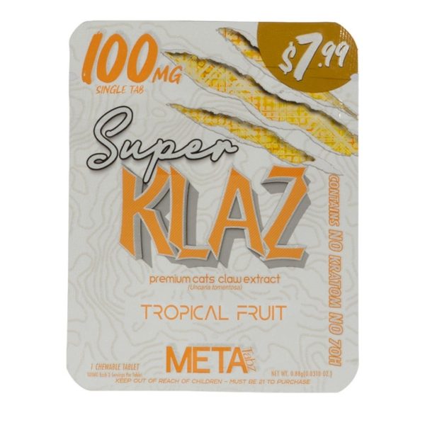 Meta Tabz Super KLAZ 1pk 100mg Tablet - Tropical Fruit Meta Tabz Super KLAZ 1pk 100mg Tablet - Tropical Fruit