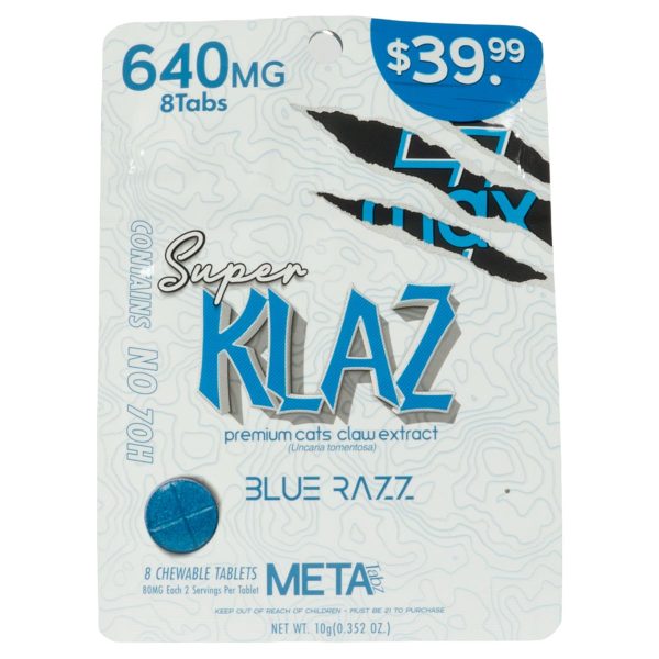 Meta Tabz Super KLAZ 8pk 640mg Tablet - Blue Razz Meta Tabz Super KLAZ 8pk 640mg Tablet - Blue Razz