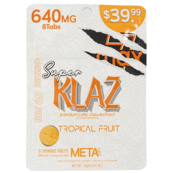 Meta Tabz Super KLAZ 8pk 640mg Tablet - Tropical Fruit Meta Tabz Super KLAZ 8pk 640mg Tablet - Tropical Fruit
