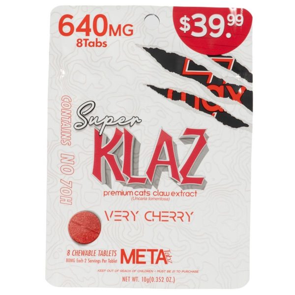 Meta Tabz Super KLAZ 8pk 640mg Tablet - Very Cherry Meta Tabz Super KLAZ 8pk 640mg Tablet - Very Cherry