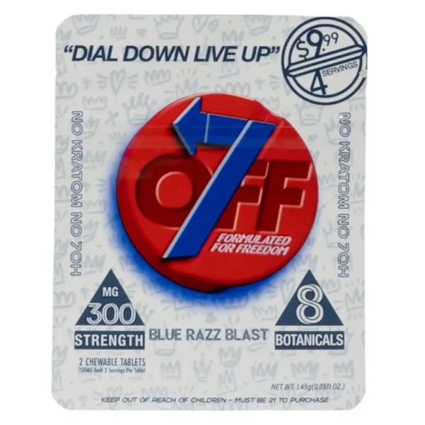 OFF 7 300mg Botanical Blend Tablets 2pk - Blue Razz Blast