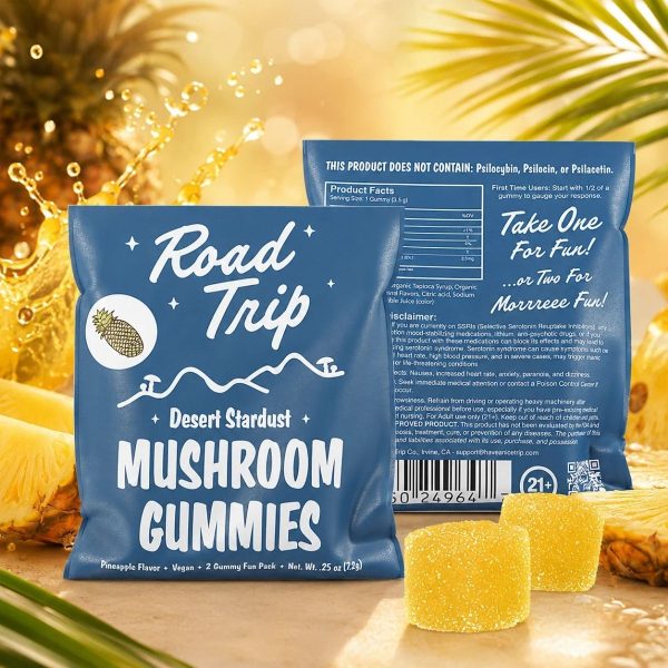 Road Trip Desert Stardust Mushroom Gummies 2pk - Pineapple Road Trip Desert Stardust Mushroom Gummies 2pk - Pineapple