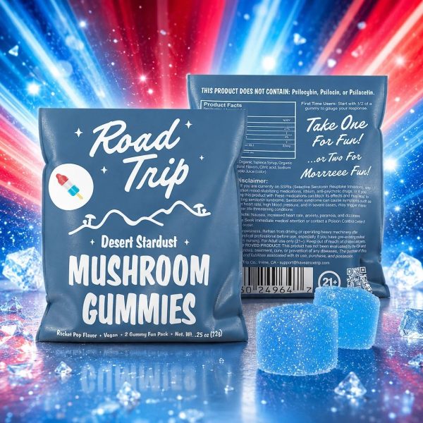 Road Trip Desert Stardust Mushroom Gummies 2pk - Rocket Pop Road Trip Desert Stardust Mushroom Gummies 2pk - Rocket Pop