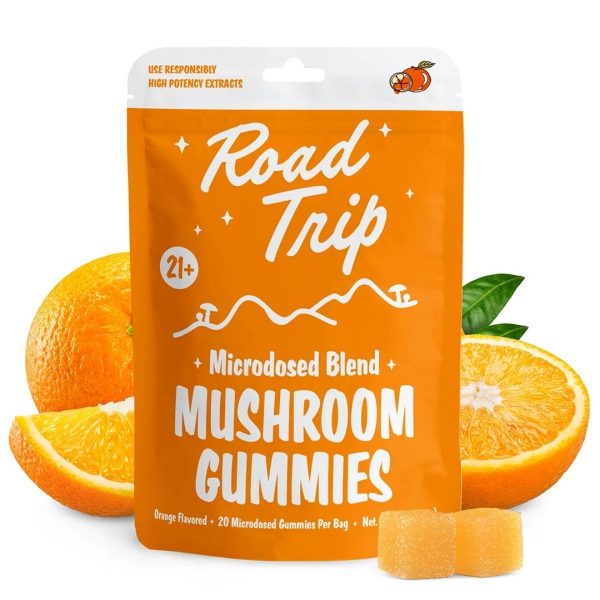 Road Trip Microdosed Blend Mushroom Gummies 20pk - Orange Road Trip Microdosed Blend Mushroom Gummies 20pk - Orange