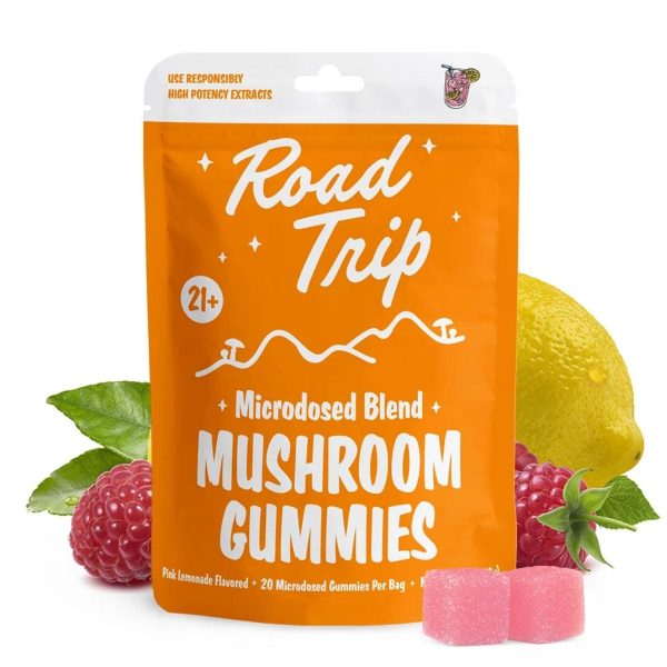 Road Trip Microdosed Blend Mushroom Gummies 20pk - Pink Lemonade Road Trip Microdosed Blend Mushroom Gummies 20pk - Pink Lemonade