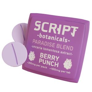 Script Botanicals Paradise Blend Cat's Claw Tablets 2pk 200mg - Berry Punch