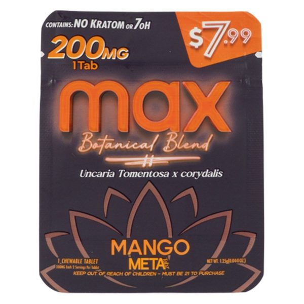 Meta Tabz MAX Botanical Blend 1pk 200mg Tablet - Mango Meta Tabz MAX Botanical Blend 1pk 200mg Tablet - Mango