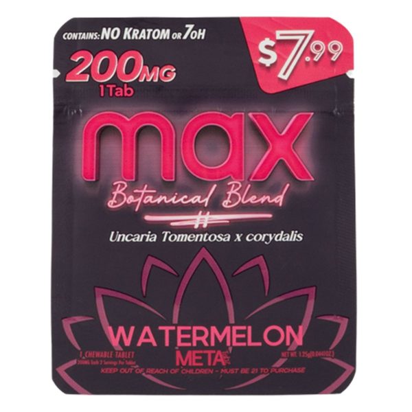 Meta Tabz MAX Botanical Blend 1pk 200mg Tablet - Watermelon Meta Tabz MAX Botanical Blend 1pk 200mg Tablet - Watermelon