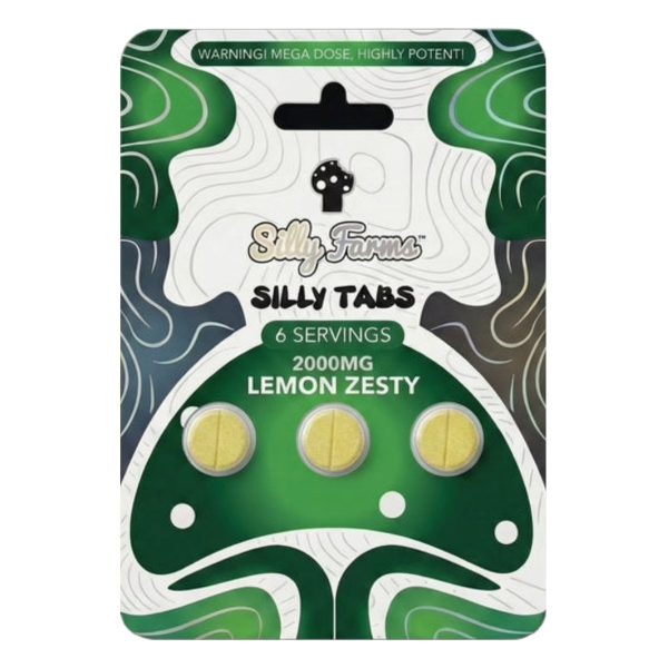 Silly farms Silly tabs Nootropic Mushroom tablets 3pc - Lemon Zesty Silly farms Silly tabs Nootropic Mushroom tablets 3pc - Lemon Zesty